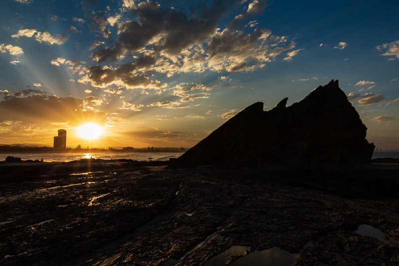 currumbin rock sunset travel is sweet