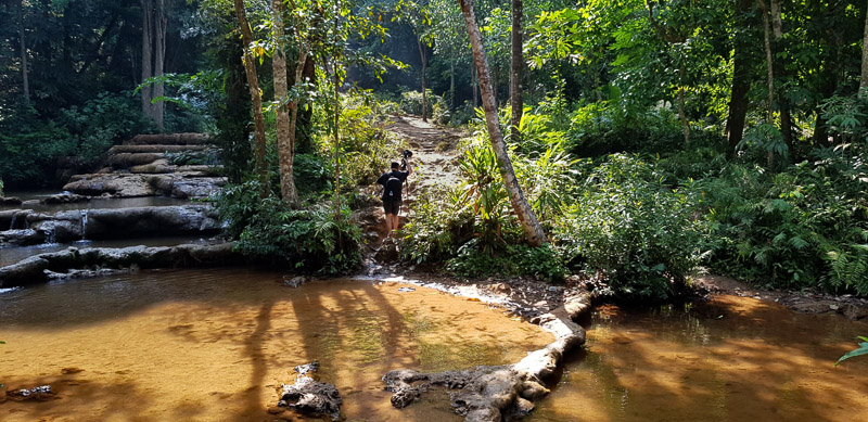 pha charoen waterfall hard trail travel is sweet