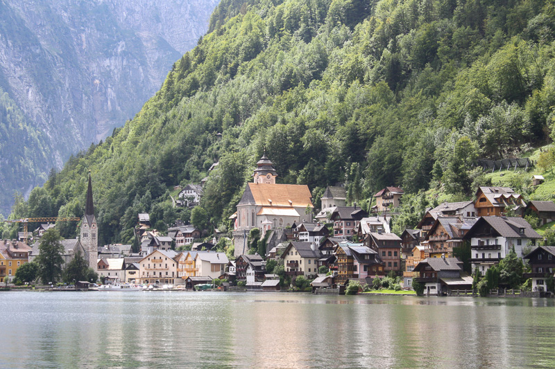 hallstatt river veiw travel is sweet