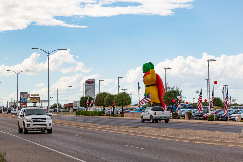 deming to roswell car yard travel is sweet