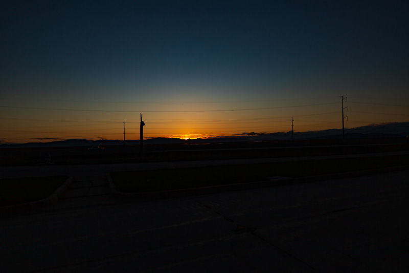 boondocking perry rest stop sunset